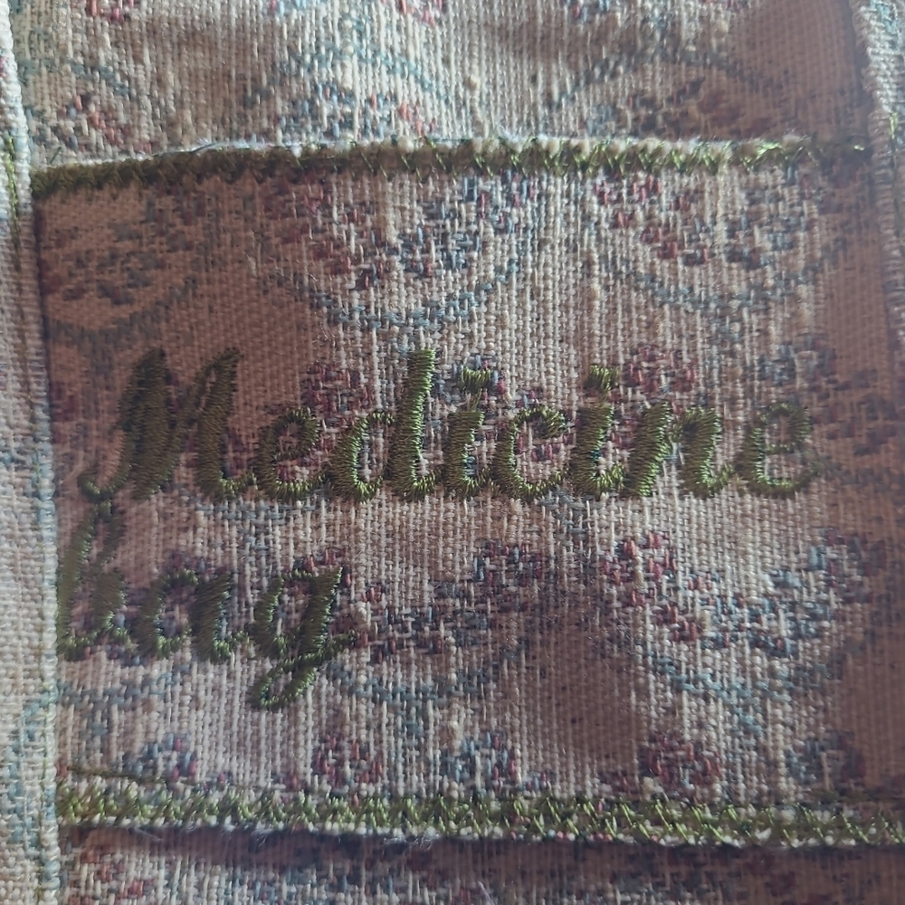 Embroidered Green and Multicolor Clutch